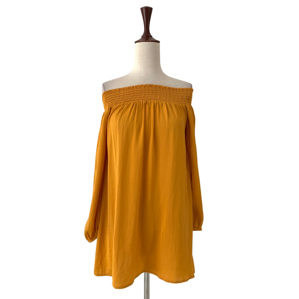 Forever 21 Mustard Off-shoulder Blouse | Gently Used |