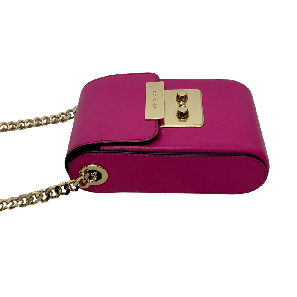 Michael Kors Pink Leather Phone Crossbody Bag | Pre Loved |