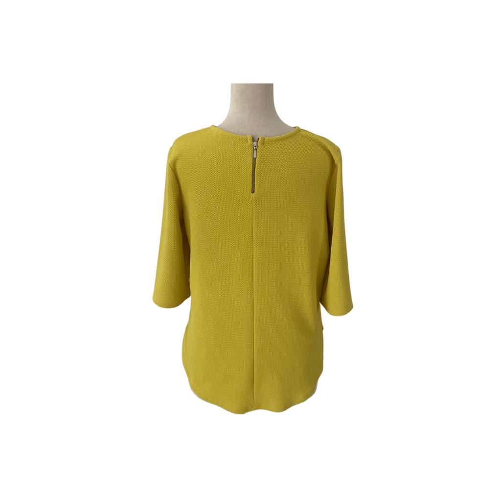 Promod Yellow Textured Top | Gently Used |