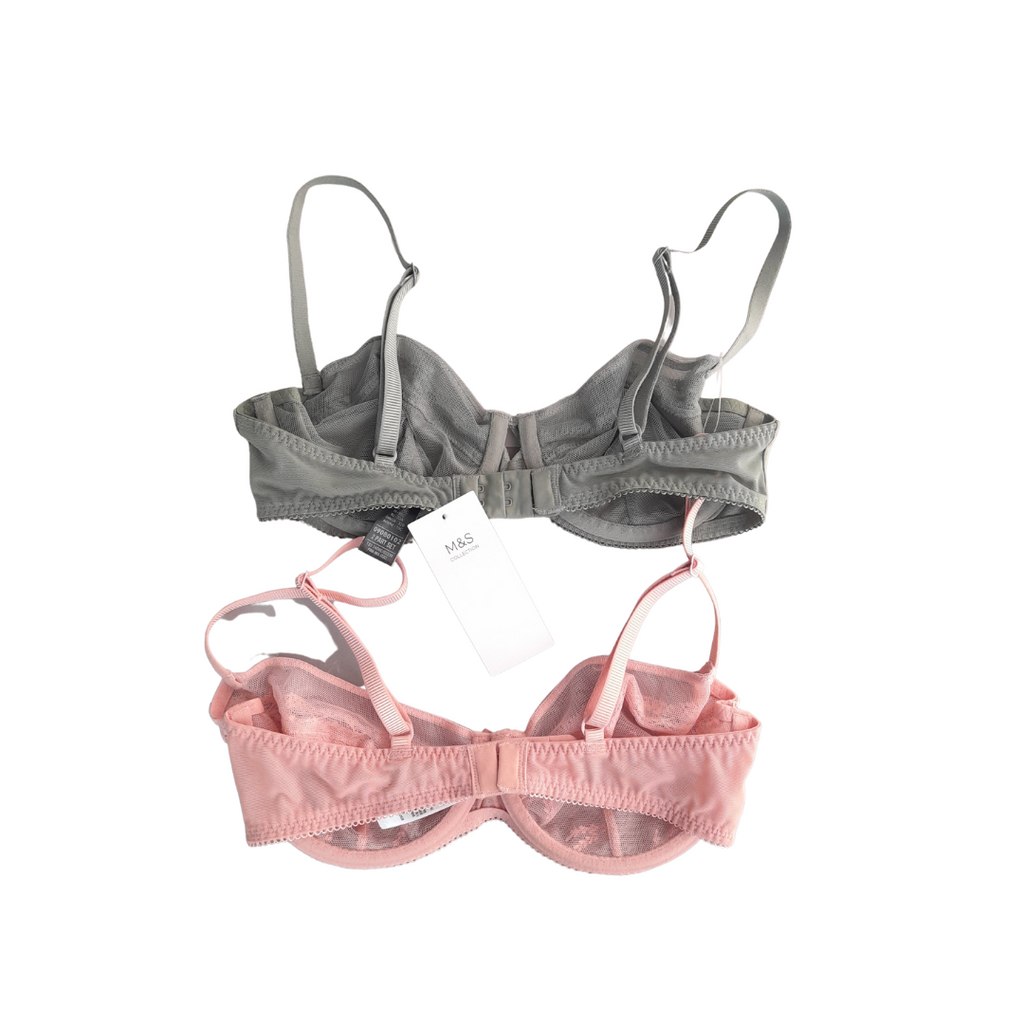 Marks & Spencer Green & Pink 2 Set Bras | Brand New |