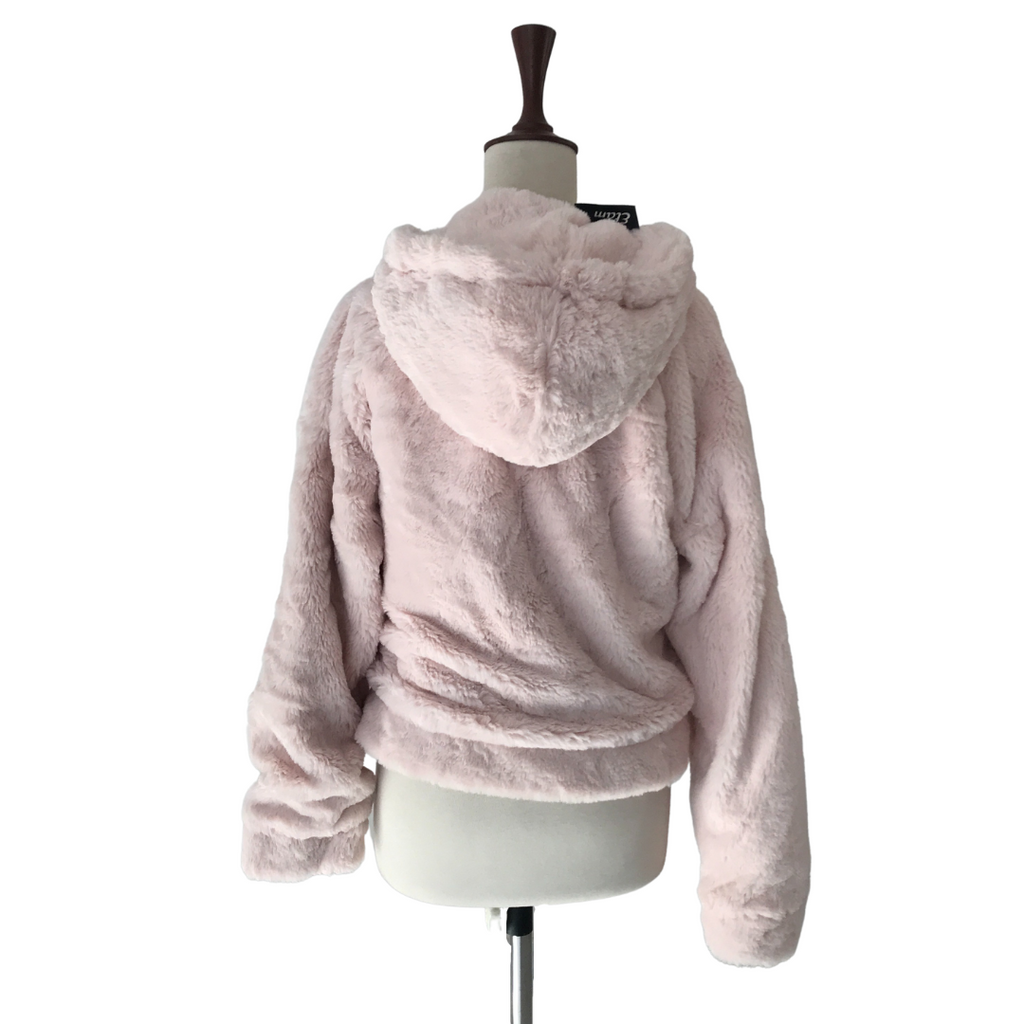 Etam Pink Fur Hoodie Jacket | Brand New |