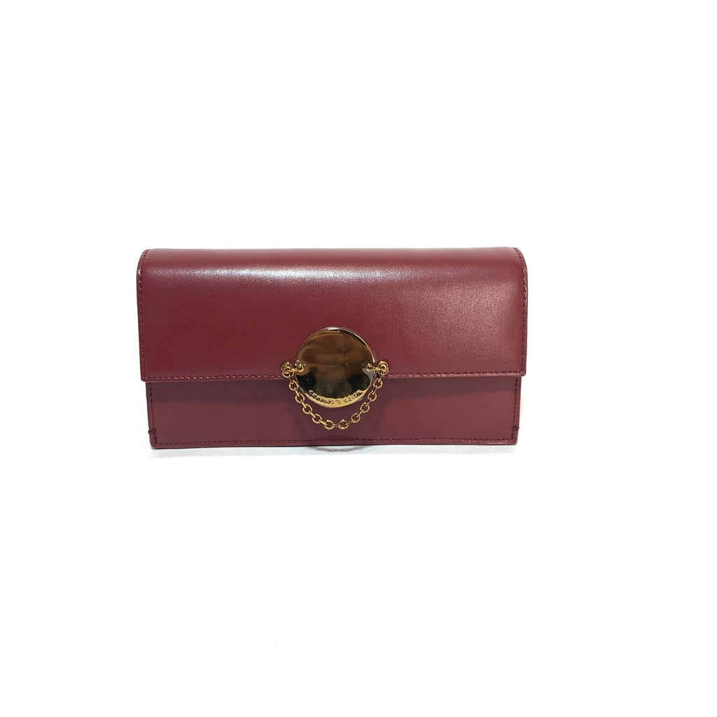 Charles & Keith Maroon Wallet-On-Chain | Brand New |