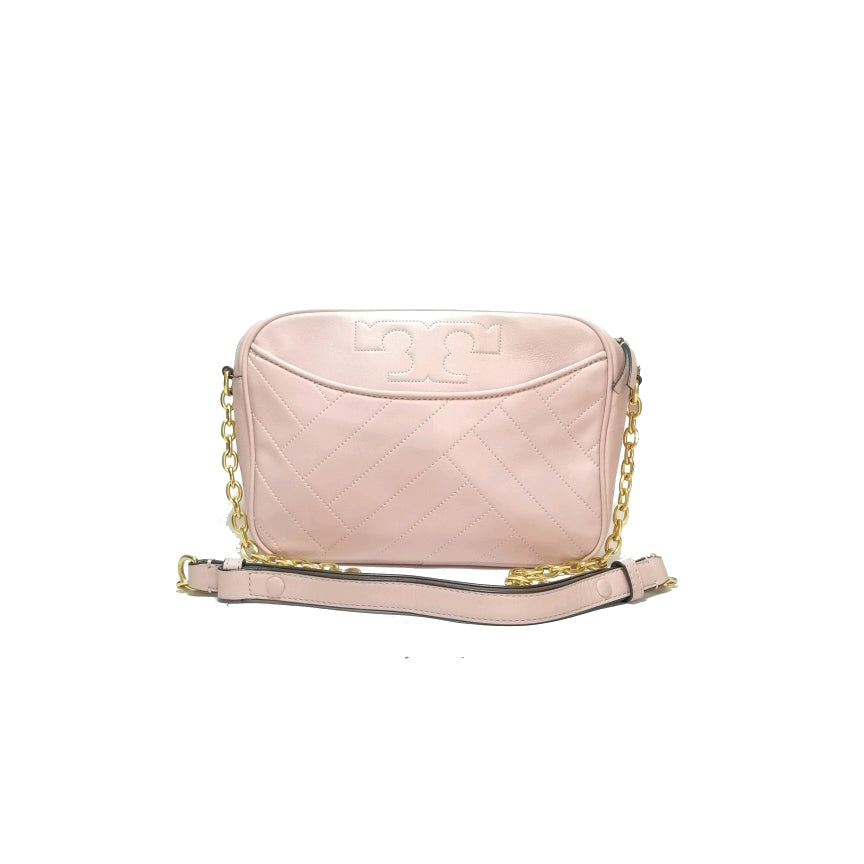 Tory Burch Alexa Pink Quartz Leather Camera Bag
