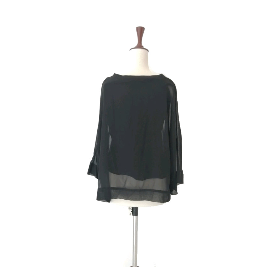 ZARA Black Long Sleeves Sheer Top | Gently Used |