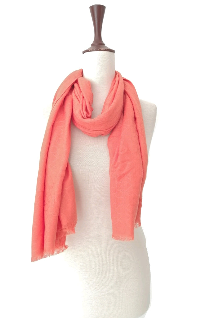 Calvin Klein Orange Monogram Scarf | Gently Used |