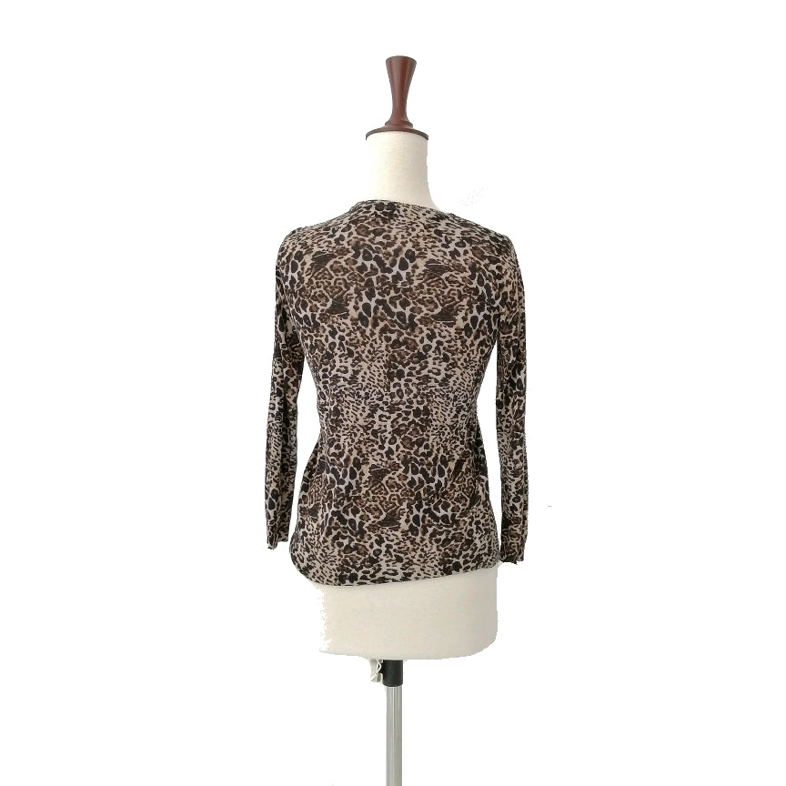 ZARA Cheetah Print Knit Sweater | Like New |