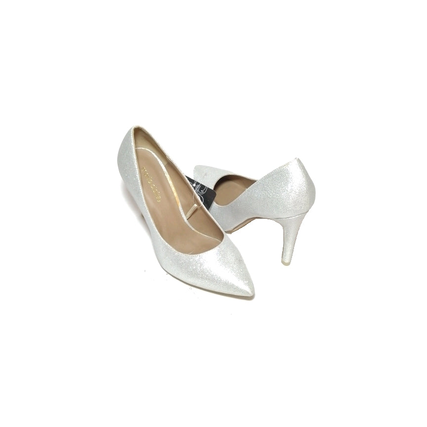 Marie Claire Silver Glitter Pointed Pumps