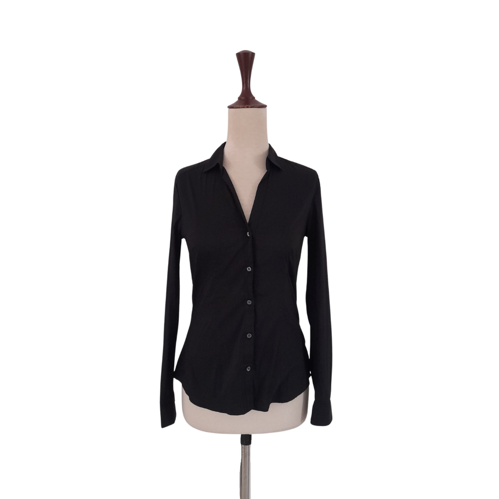 H&M Black Fitted Collared Shirt | Gently Used |