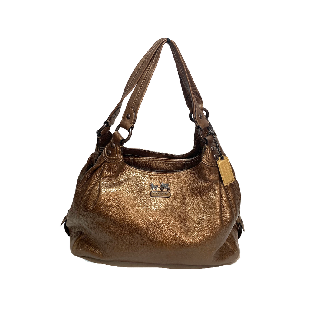 Coach Metallic Bronze Shoulder Bag | Pre Loved |