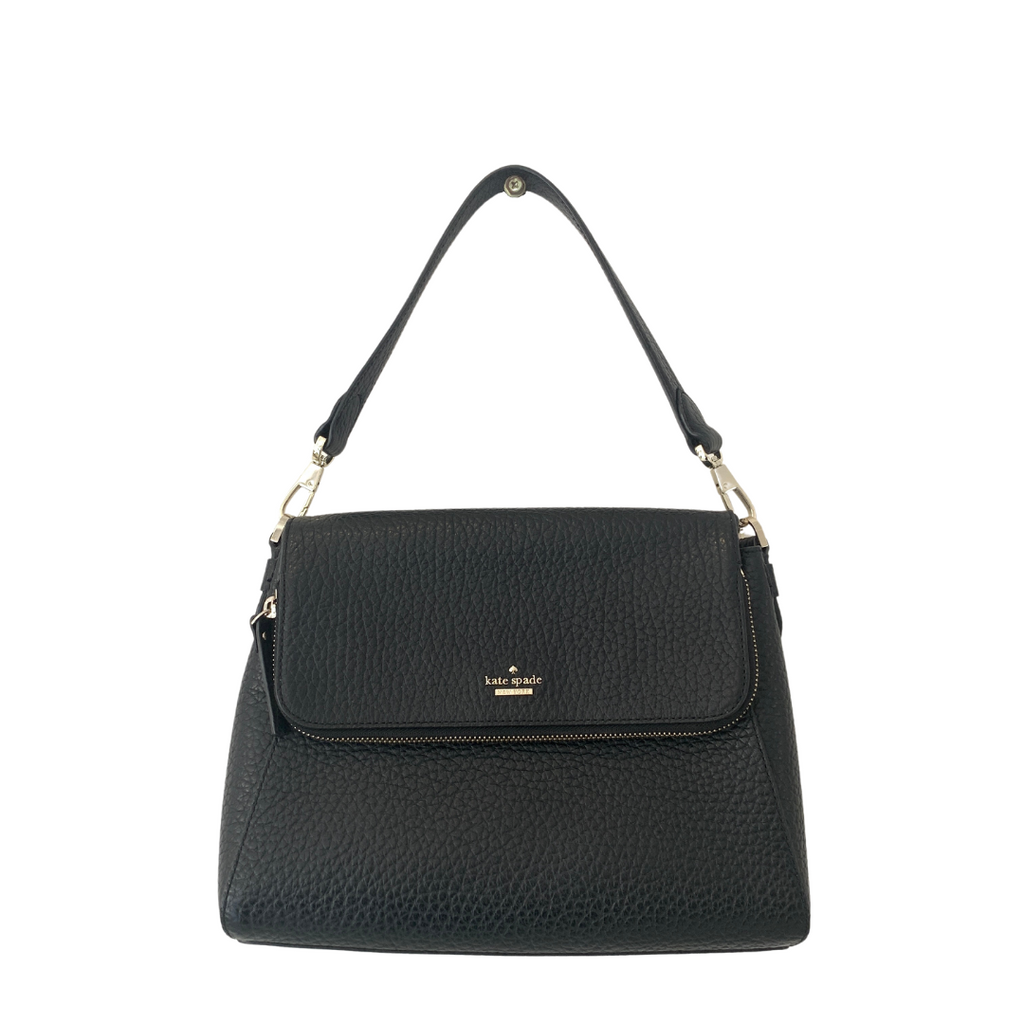 Kate Spade Black Pebbled Leather Shoulder Bag | Like New |