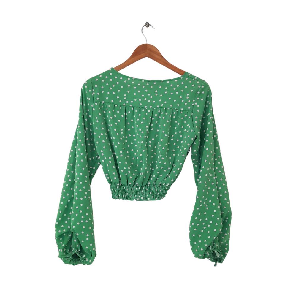 AX Paris Green Polka Dotted Crop Top | Brand New |