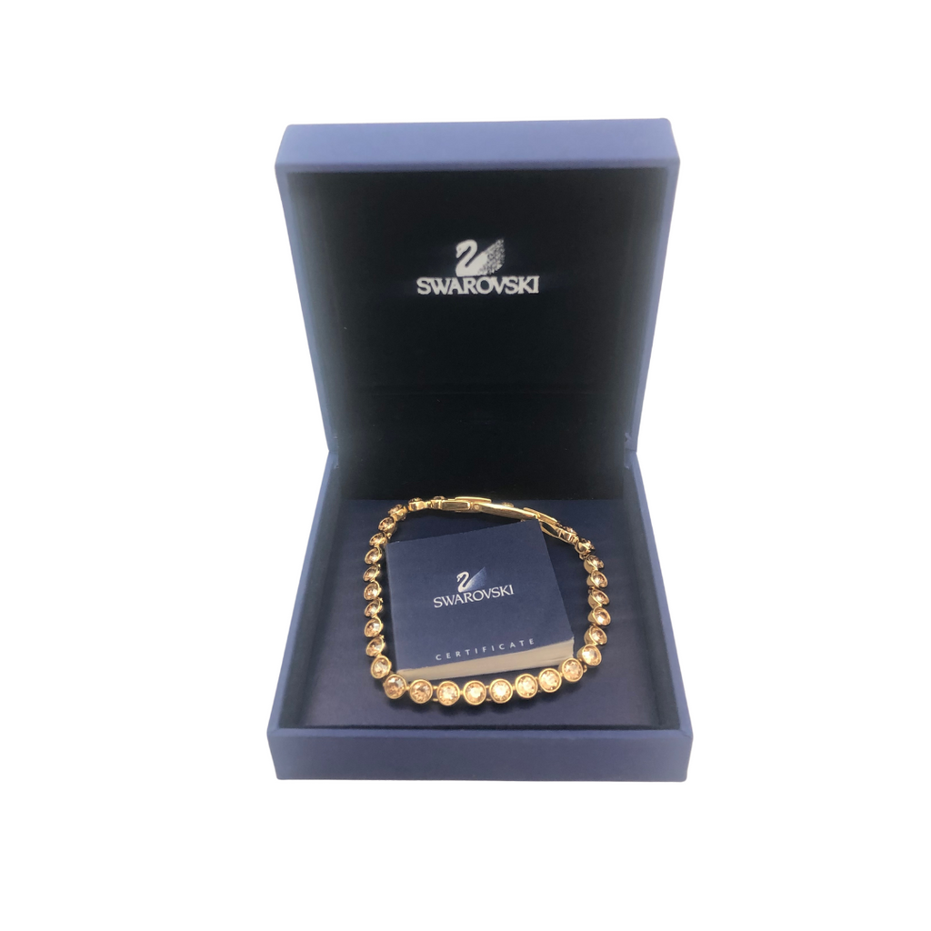 Swarovski Gold and Crystal Bracelet | Gently Used |