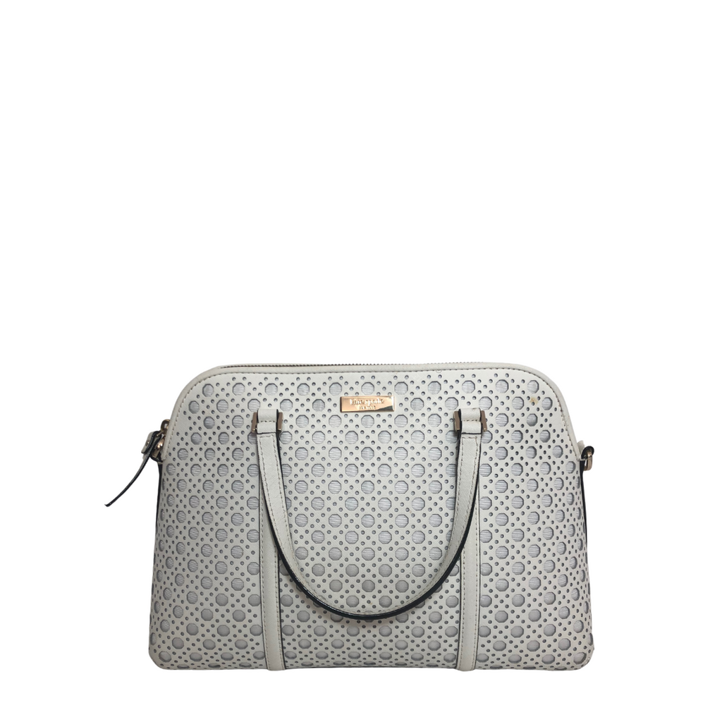 Kate Spade White Leather Newbury Lane Satchel | Pre Loved |