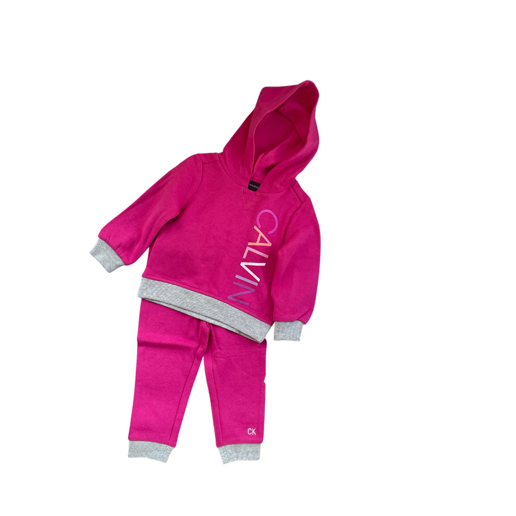 Calvin Klein Pink Hoodie & Jogger Pants Set (18 months) | Brand New |