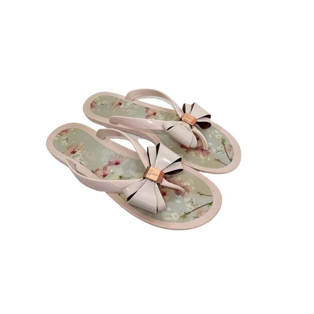 Ted Baker Pink Floral Jelly Sandals | Pre Loved |