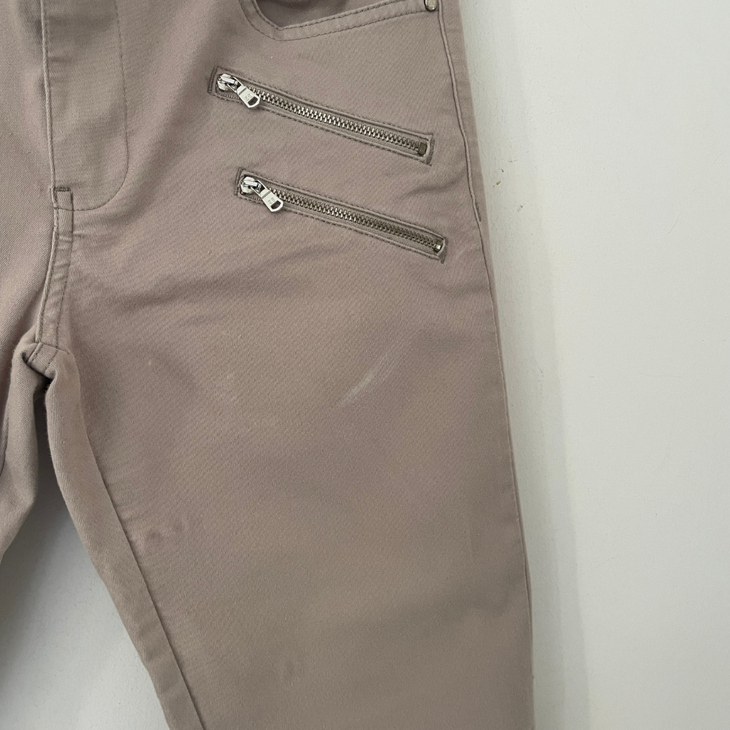 ZARA Light Grey Zip Detail Pants | Pre Loved |