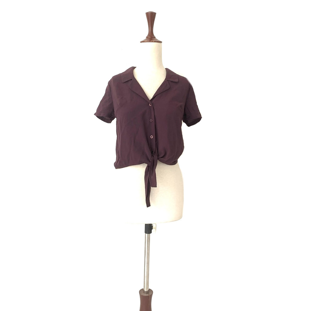 Charlotte Russe Purple Collared Cropped Top | Brand New |