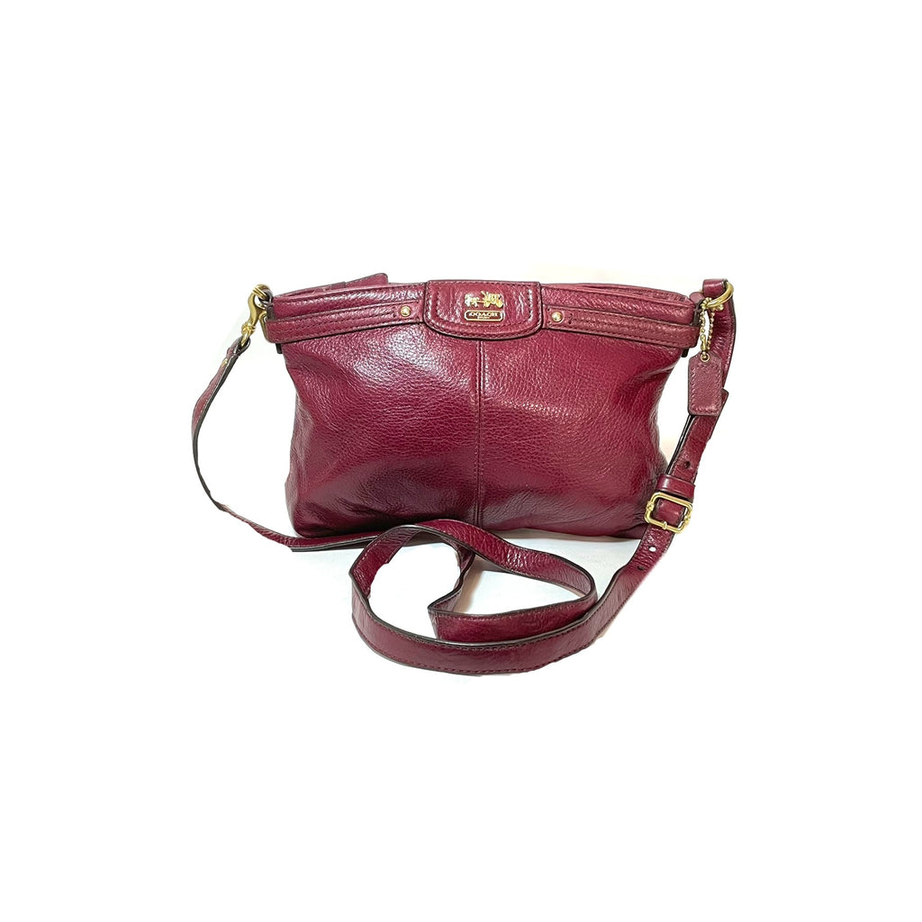 Coach Maroon Leather Crossbody Bag | Pre Loved |