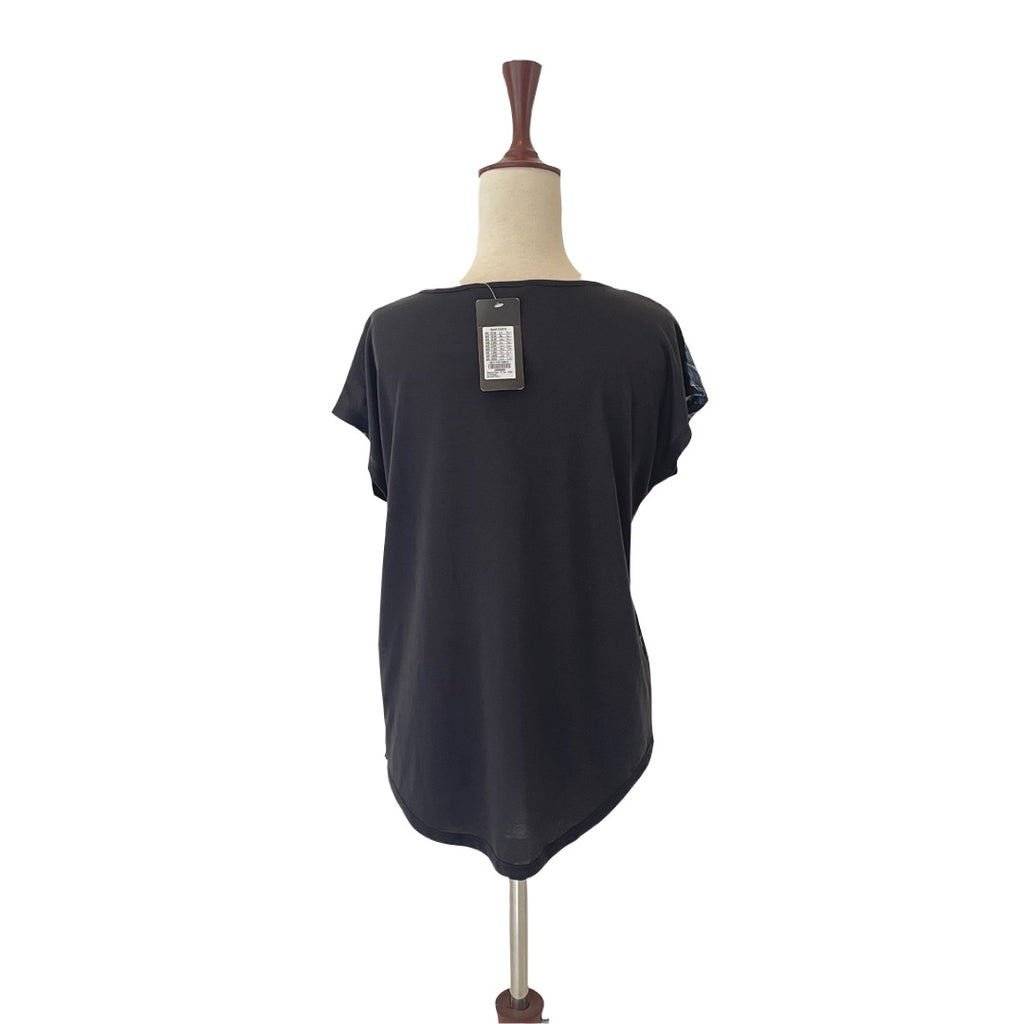 MAX Black Floral Printed Tee | Brand New |