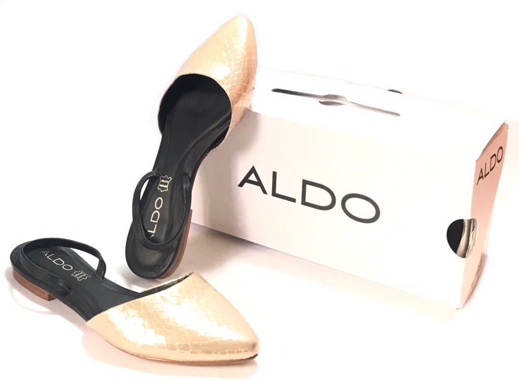 ALDO Gold & Black Snakeskin Mules | Brand New | - Secret Stash