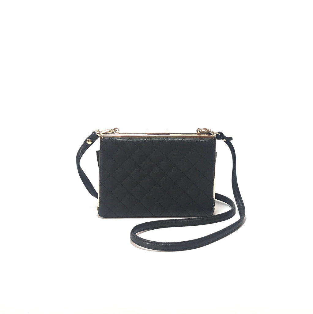 ALDO Black Quilted Box Bag | Gently Used | - Secret Stash
