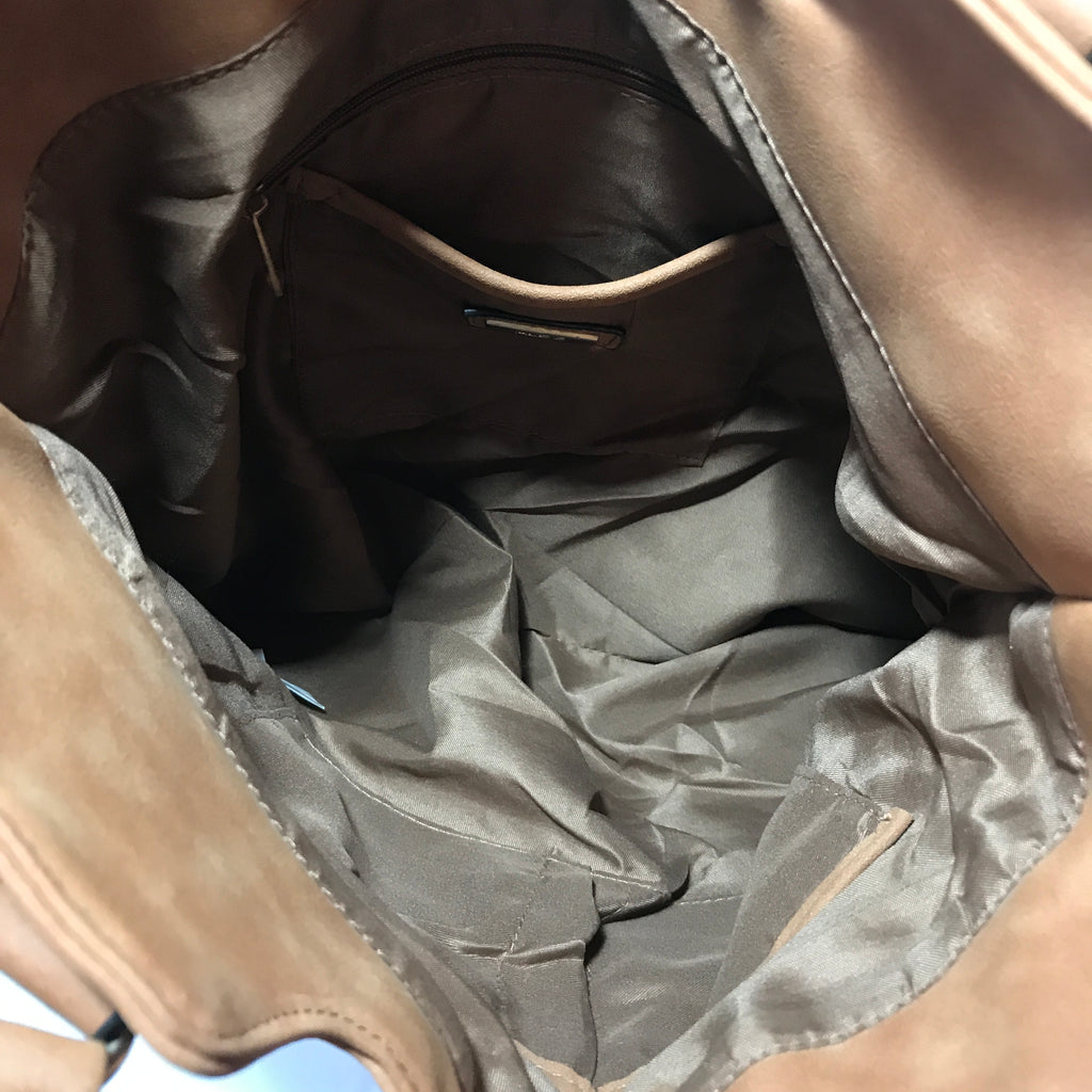 ALDO Tan Leatherette Fringe Bag  | Gently Used |