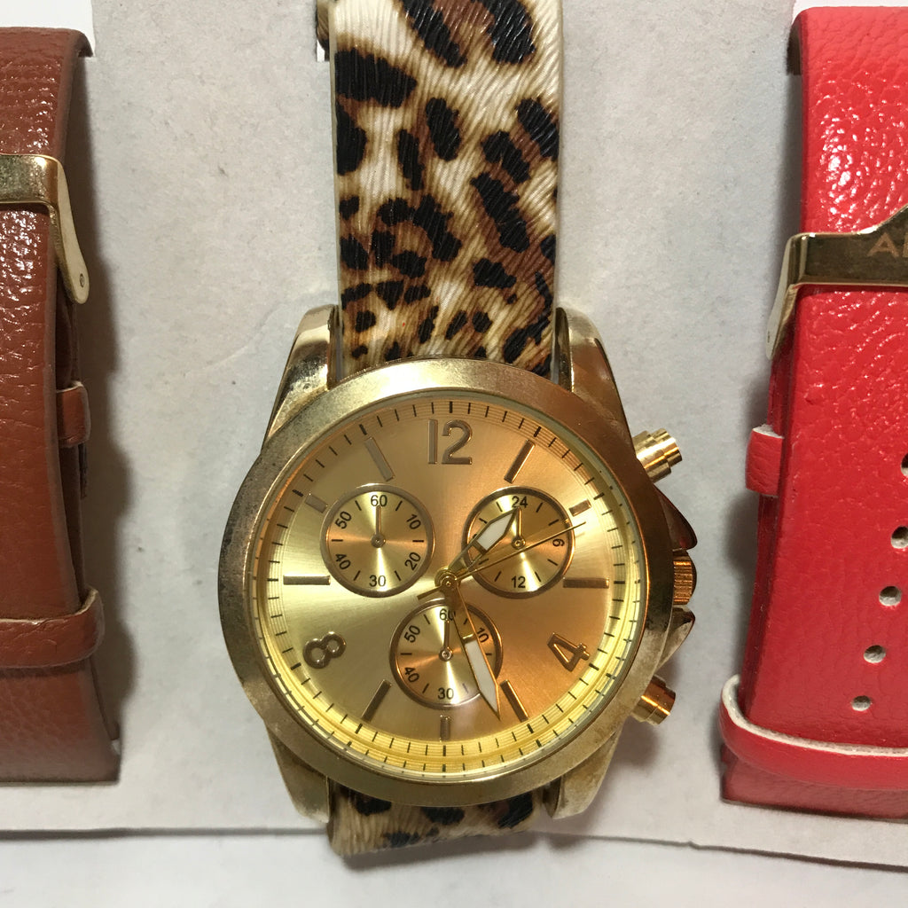 ALDO Gold with Multi Colour Straps Watch Set | Gently Used |