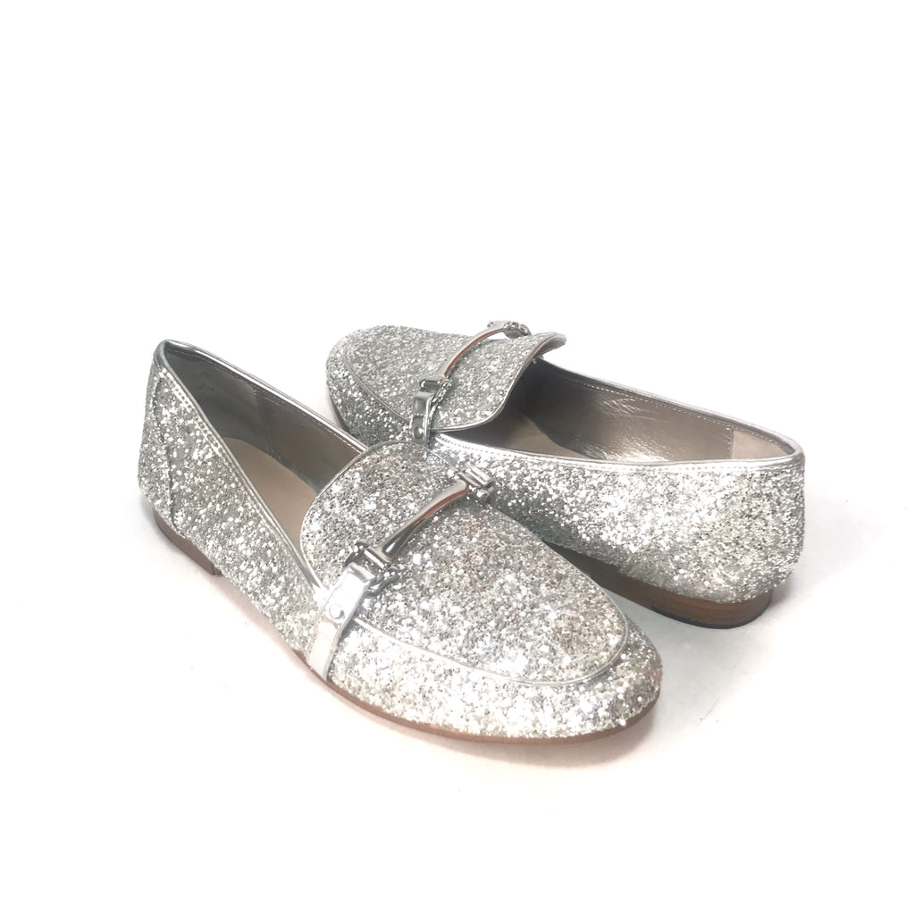 ALDO Silver Glitter Loafers | Gently Used |