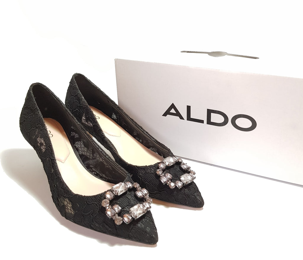 ALDO Black 'UFFOGLIANO' Lace Pumps | Brand New |
