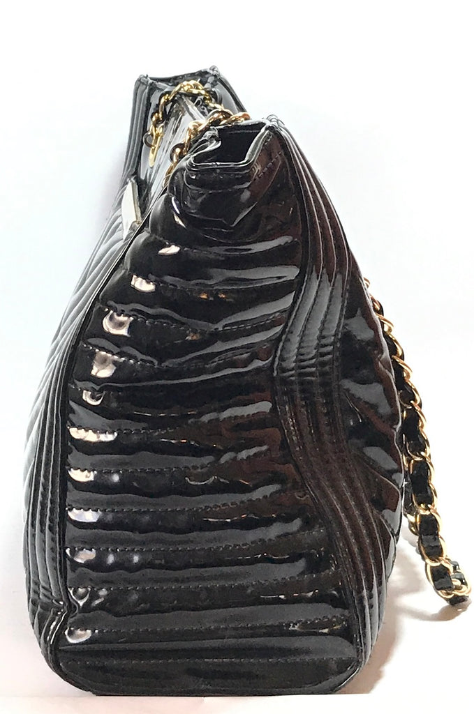 ALDO Black Large Patent Shoulder Bag | Pre Loved | - Secret Stash