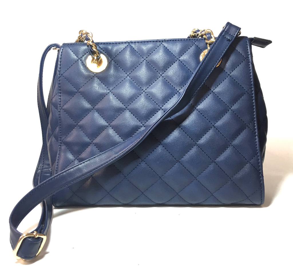 ALDO Quilted Navy Blue Shoulder Bag | Gently Used | - Secret Stash
