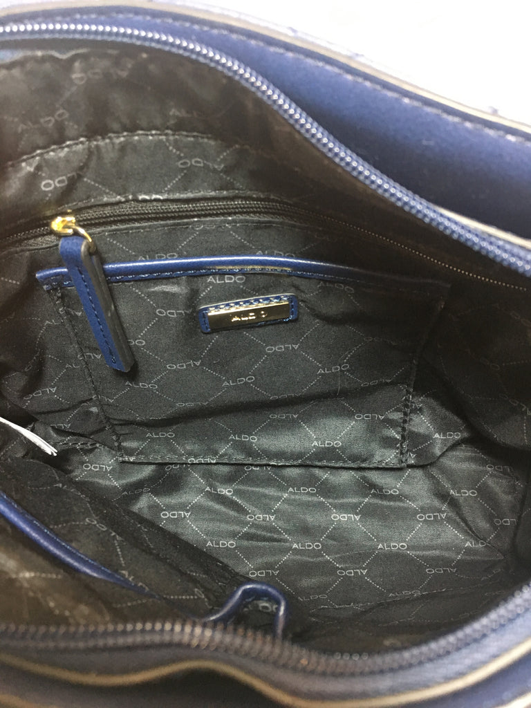 ALDO Quilted Navy Blue Shoulder Bag | Gently Used | - Secret Stash