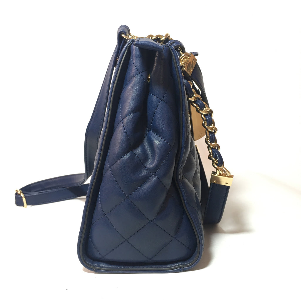 ALDO Quilted Navy Blue Shoulder Bag | Gently Used | - Secret Stash