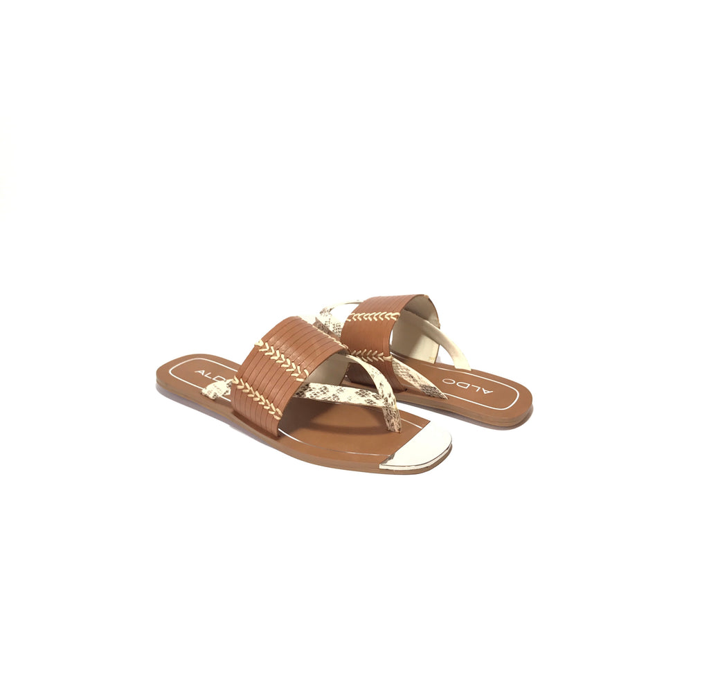 ALDO Tan Leather Sandals | Gently Used |