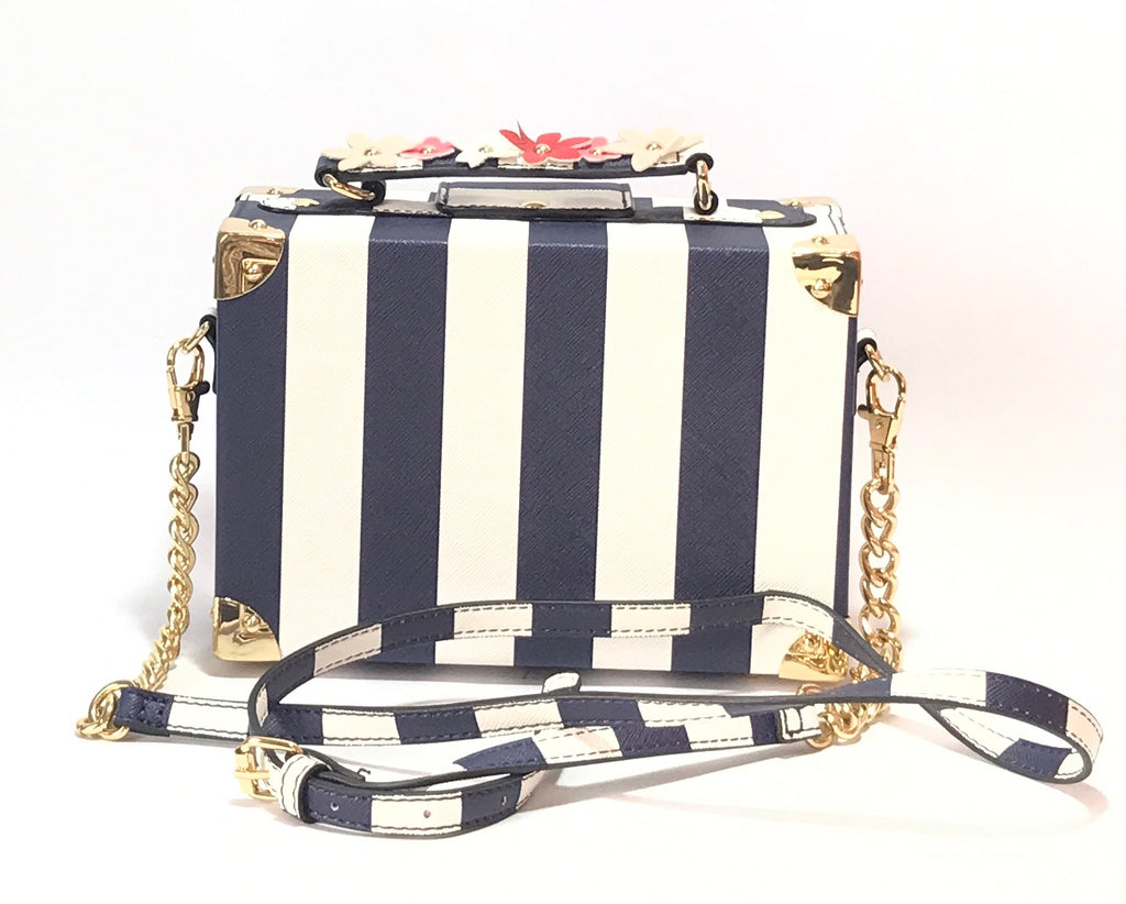 Aldo White & Blue Flower Encrusted Crossbody | Like New | - Secret Stash