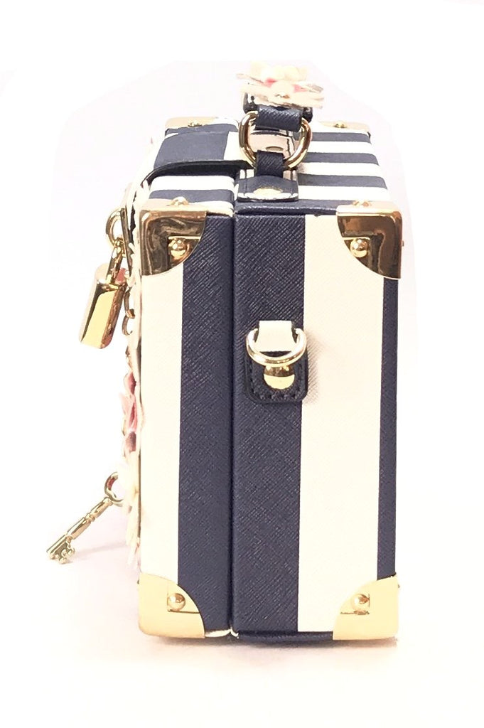 Aldo White & Blue Flower Encrusted Crossbody | Like New | - Secret Stash