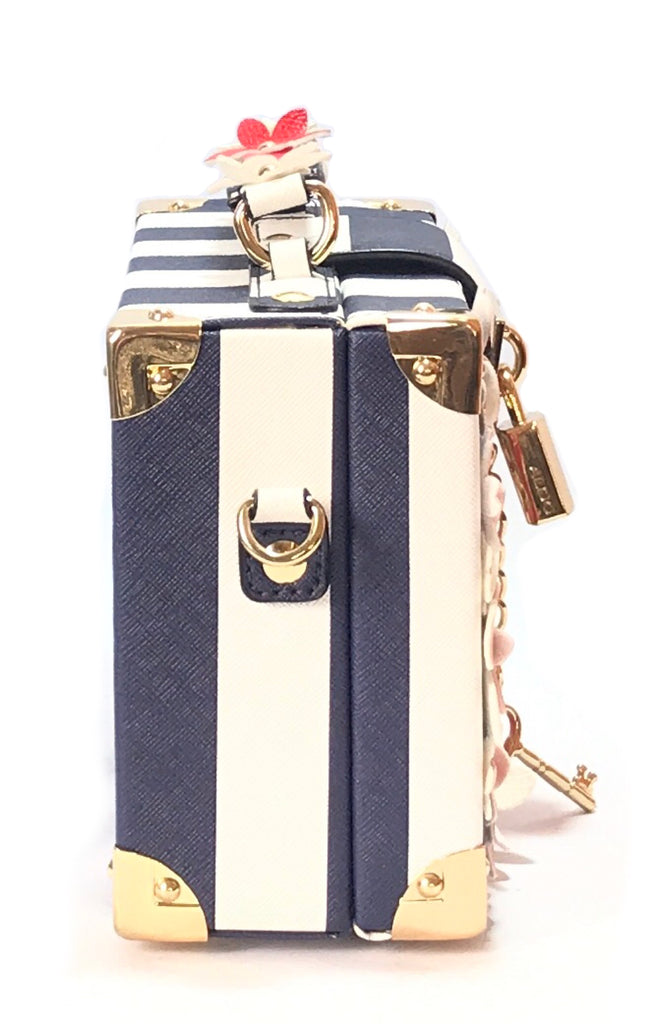 Aldo White & Blue Flower Encrusted Crossbody | Like New | - Secret Stash
