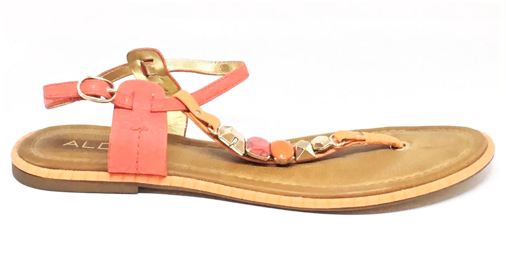 ALDO Multi Color Stone Thong Sandals | Like New | - Secret Stash