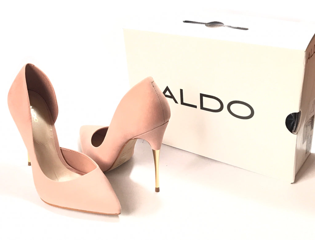 ALDO MCCARR Nude Pink Suede Heels | Brand New | - Secret Stash