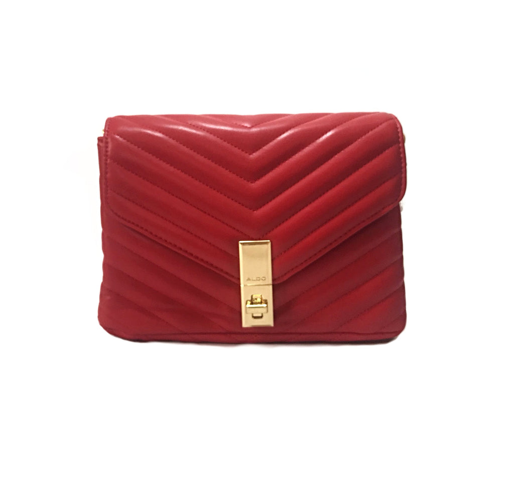 ALDO Red Quilted Crossbody Bag | Like New | - Secret Stash