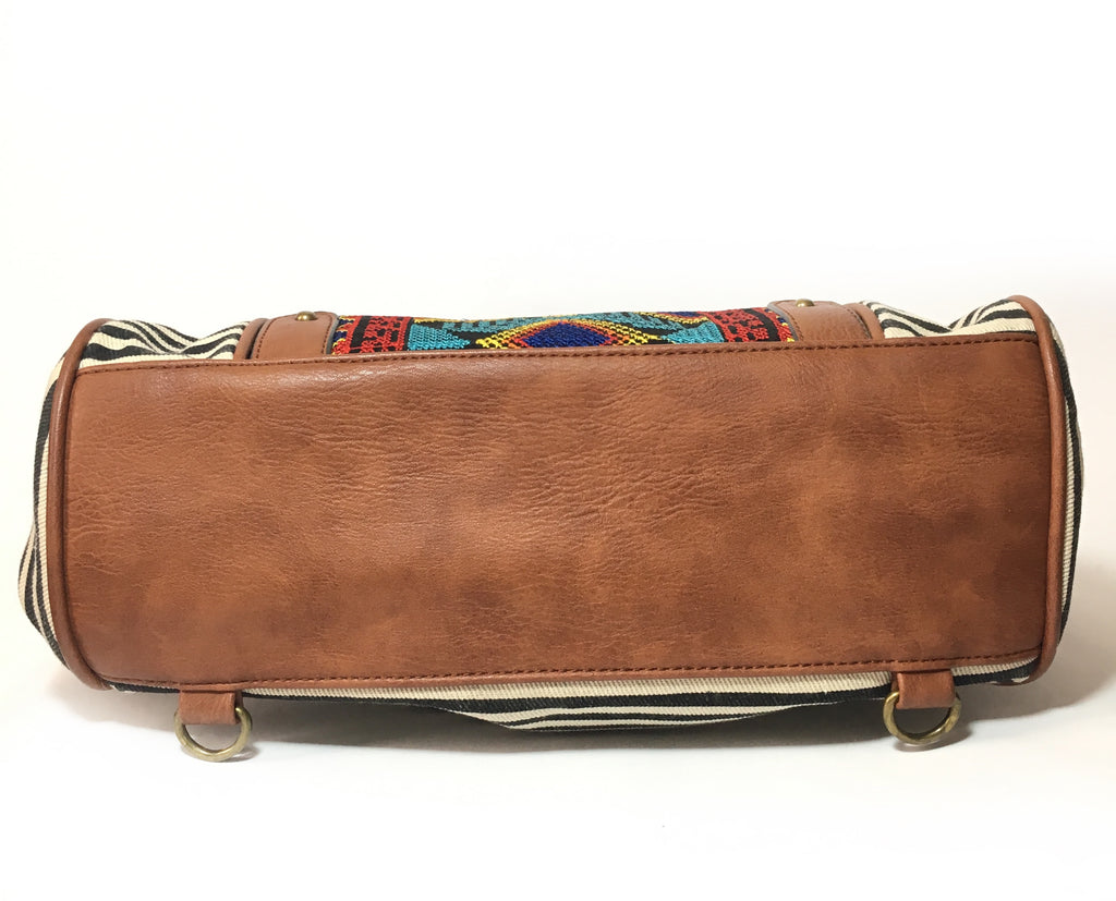 ALDO Aztec Print Canvas Satchel | Gently Used | - Secret Stash