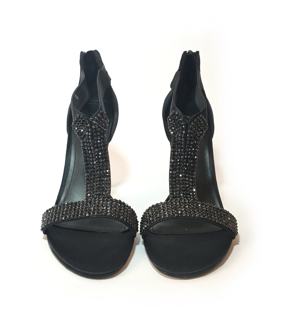 Aldo Black Diamonte Encrusted Heels | Brand New | - Secret Stash