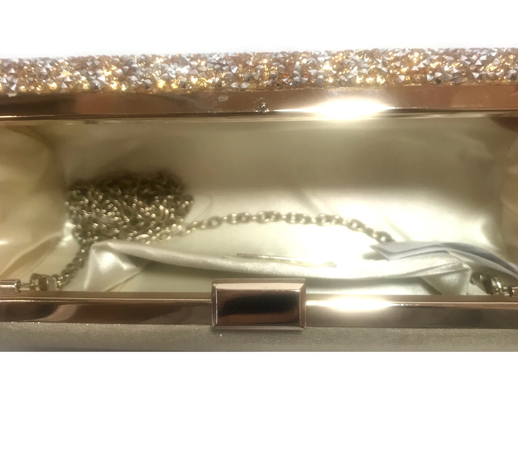 ALDO Gold Glitter Box Clutch | Gently Used |