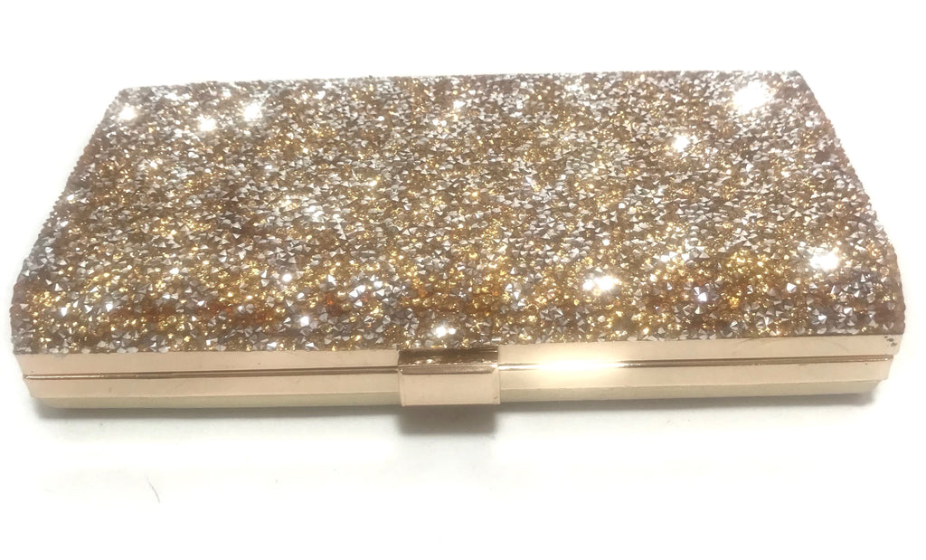 ALDO Gold Glitter Box Clutch | Gently Used |