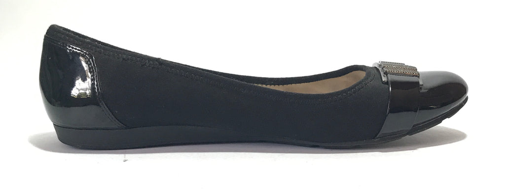 Anne Klein Black Patent 'Adette' Ballet Flats | Gently Used |