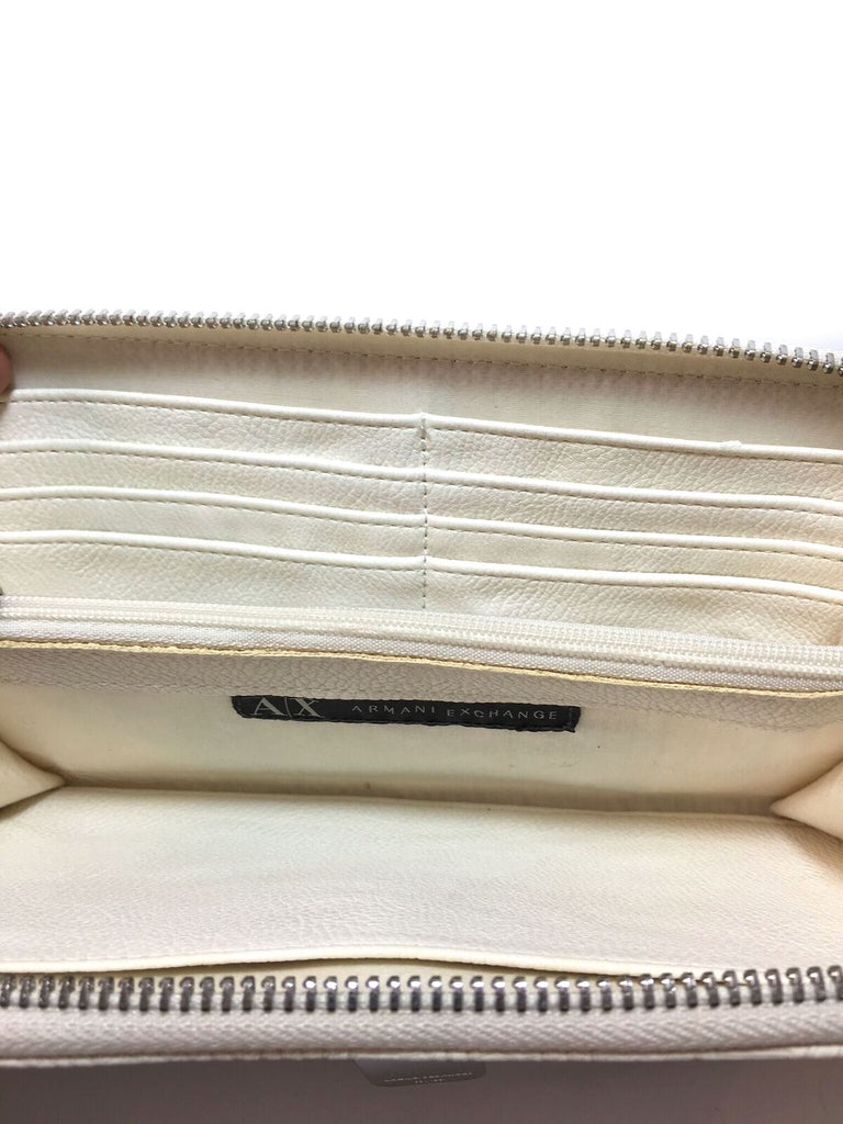 Armani Exchange Off White Long Zip Envelope Wallet | Brand New | - Secret Stash
