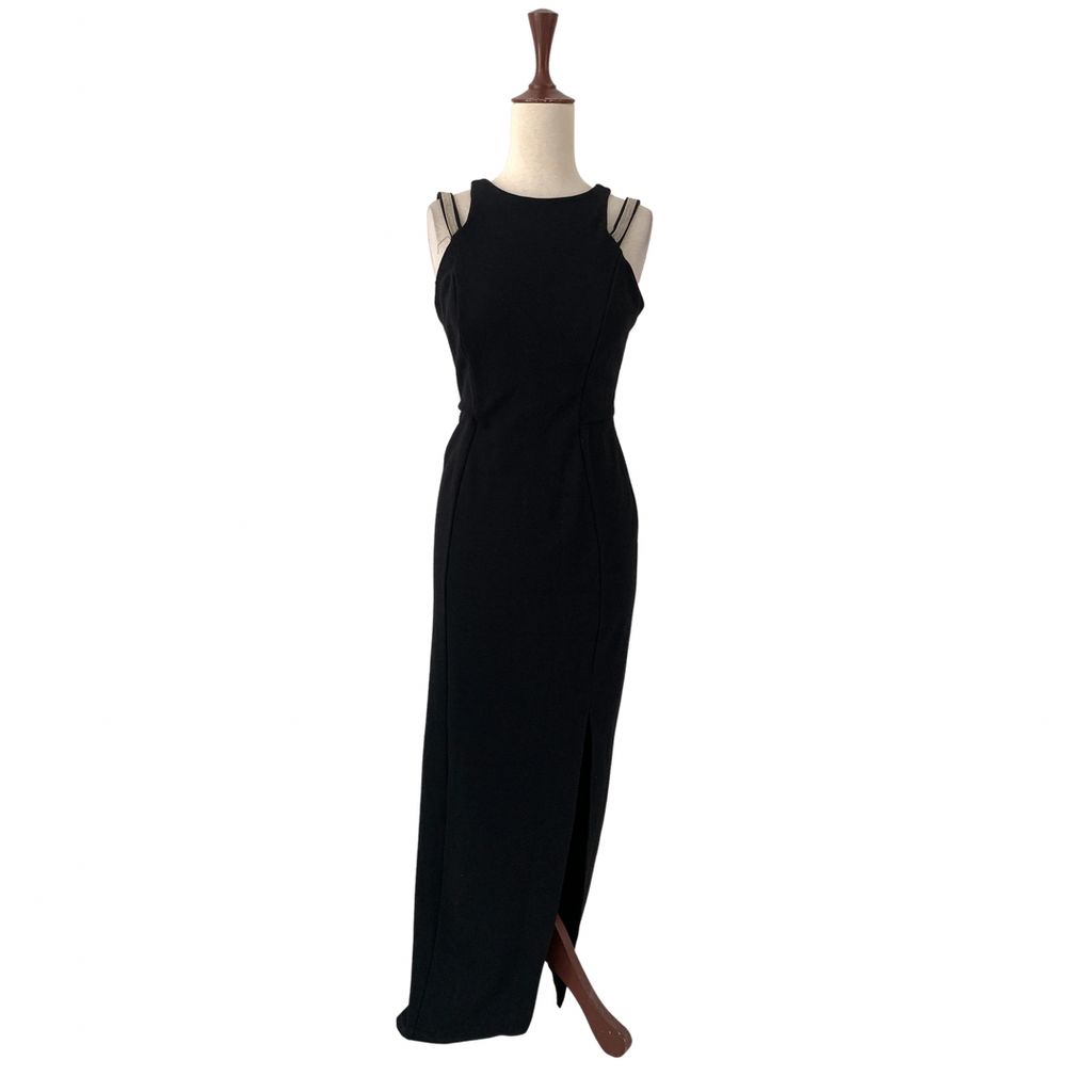 River Island Black with Sequins Straps Maxi Dress | Pre Loved |