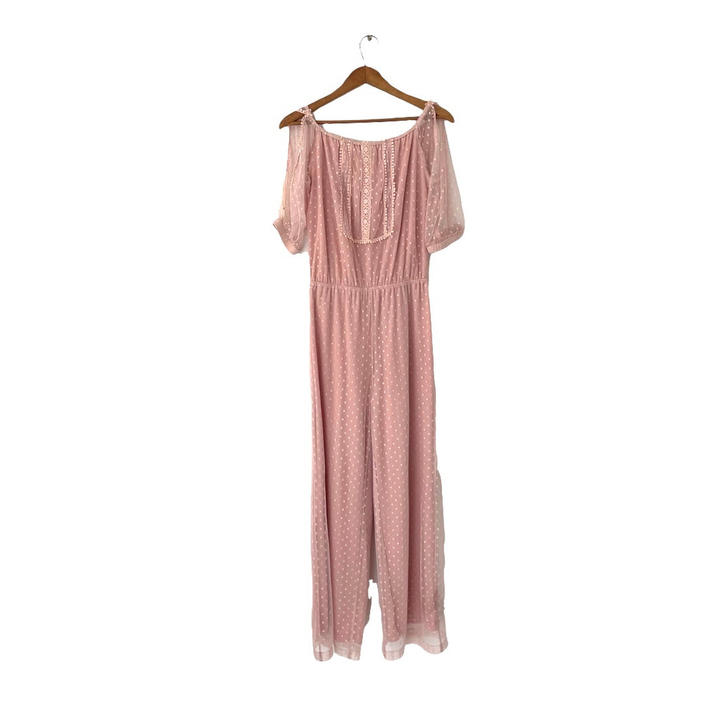 Splash Pink Net Jumpsuit | Like New |