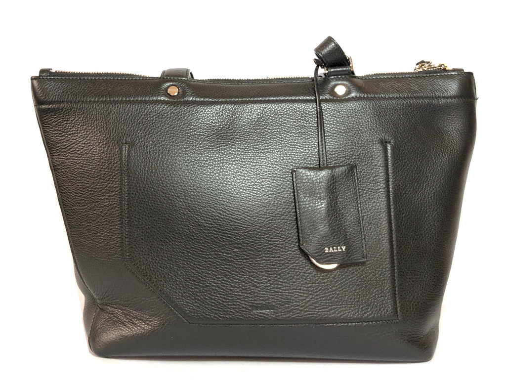 Bally Black Pebbled Leather Tote | Pre Loved | - Secret Stash