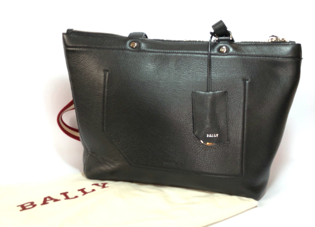 Bally Black Pebbled Leather Tote | Pre Loved | - Secret Stash
